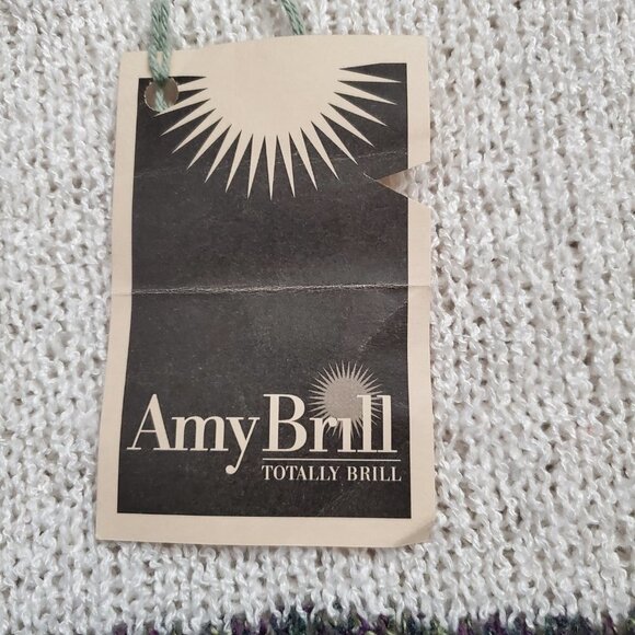 Amy Brill Abstract Pullover Knit Sweater Top ONE SIZE NEW - Picture 5 of 9